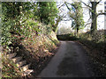 SP1267 : Perry Mill Lane at a footpath crossing by Robin Stott