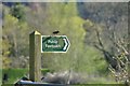 Mid Devon : Robin & Public Footpath Sign