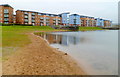 Recently-built housing on the west side of the old North Dock, Llanelli