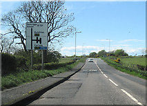 NY3067 : Junction for A75 from B721 just west of Gretna by John Firth