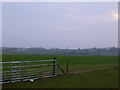 Looking east of the wind farm turbines