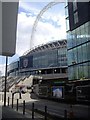 Approaching Wembley Stadium from the west