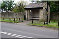 Stone bus shelter