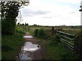 Footpath junction on Water Lane