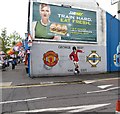 The George Best Memorial Mural on the gable end of The One Stop Ulster Shop