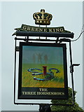 TL2340 : The Three Horseshoes, Hinxworth, Sign by Alexander P Kapp
