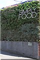 SK3486 : Green wall at M&S Simply Food by Patrick Mackie