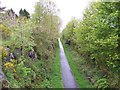 The cycle path on the track bed of the old Greenock and Ayrshire Railway at Kilmacolm