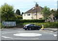 Direction signs at a  B3133 mini-roundabout, Yatton