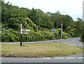 Two-arm signpost at the Wood Hill junction south of Yatton