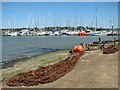 Boats and buoys at Woolverstone Marina