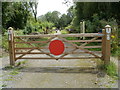 Gate at the entrance to the Strawberry Line Heritage Trail, Congresbury