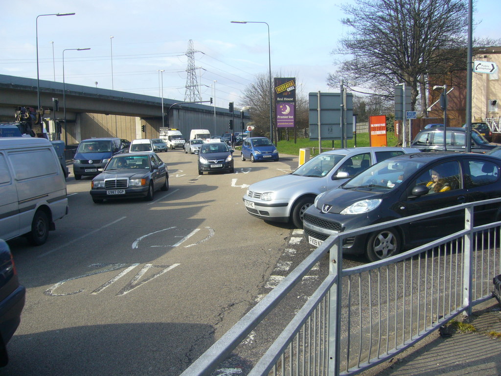 Redbridge Roundabout showing traffic... © RedRag :: Geograph Britain ...