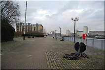 TQ3679 : Thames Path, Durand's Wharf by N Chadwick