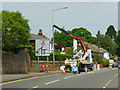 Changing the street lamps. Milford