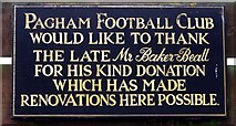 SZ8998 : Old sign, Pagham Football Club by nick macneill