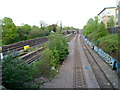 Railway lines east of Willesden Green station, London