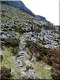 NM4584 : Approaching the steep part of the ascent of An Sgurr by Gordon Brown