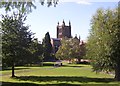 Hereford cathedral from Castle Green