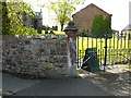 NY3459 : Churchyard wall and gate by Rose and Trev Clough