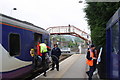 Train conductor waits for cyclist before departure to Newcastle