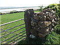 SH5703 : Old stone gatepost by John Haynes