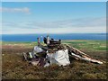 HY3307 : Jubilee beacon in preparation, Ward Hill, Orkney by Claire Pegrum