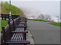 TA1180 : Filey: benches with a sea view by Chris Downer