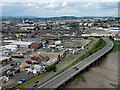 The view to the north from Newport Transporter Bridge