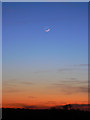 SU2688 : New moon at sunset, near Compton Beauchamp by Brian Robert Marshall