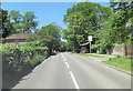 High Street passes Wadhurst Village Sign