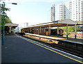 Trains at platform 1 and platform 2, Cardiff Queen Street railway station