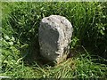 NS3974 : Dumbarton Rock: War Department boundary stone no. 3 by Lairich Rig
