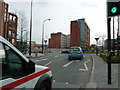 Approaching the Jurys Inn roundabout from Arundel Gate