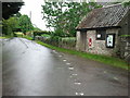 Downhead, postbox and noticeboard