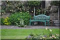 ST5545 : Wells : The Bishop's Palace - Green Bench by Lewis Clarke