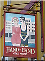 Sign for The Hand in Hand, Upper St. James