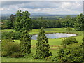 The lake in the grounds of Rous Lench Court