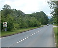 Advanced warning in Rhadyr of a low bridge in Little Mill