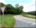 Road from Llangynidr reaches the A40