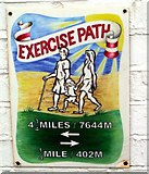 TV4898 : Faded 'exercise' sign, Seaford esplanade by nick macneill