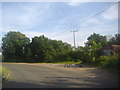 Bend and electricity cables on Hall Road, Asheldham