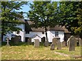 Cottages and churchyard, Chagford