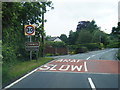 Llandrillo Road at Cynwyd village boundary