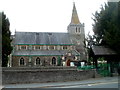 SO0328 : Grade II listed parish church of St David, Llanfaes, Brecon by Jaggery