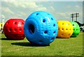 SJ7177 : Zorbing at the Cheshire Show by Jeff Buck