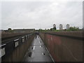 The footbridge over the railway. Frodingham