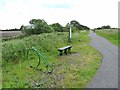 TF1465 : Bench and cycle rack on the Water Rail Way by Oliver Dixon