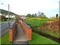 Ramp to a footbridge across the River Llynfi, Nantyffyllon 