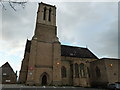 Nightlights on at the disused church in Hollis Croft